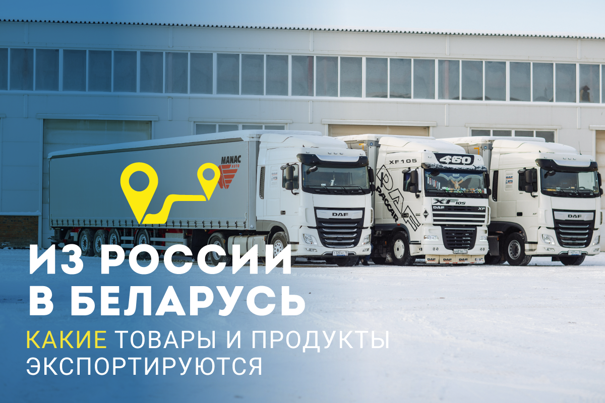 Экспортная продукция из России в Республику Беларусь